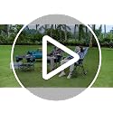 FUNDANGO Oversized Rocking Camping Chair 2 Pack Black - Foldable & Padded