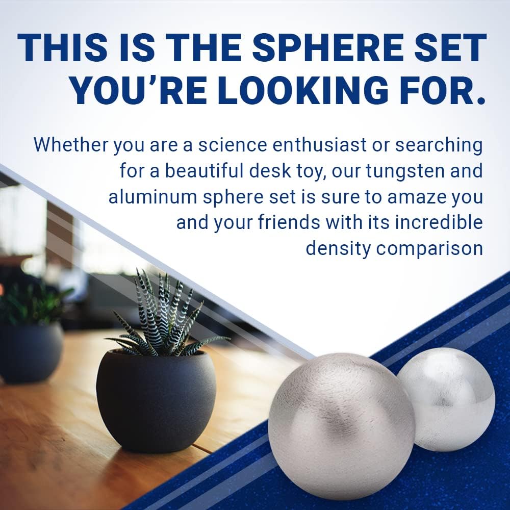 Skiennix Tungsten & Aluminum Sphere Set - Durable 1-Inch Diameter for Home Decor
