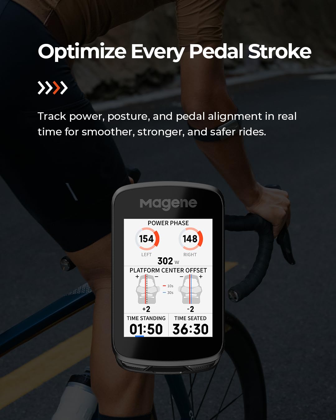 Magene C606 Pro GPS Bike Computer – 2.8" Transflective Touchscreen, 25Hr Battery, Map Navigation, Climb Pro, Live Segments, ANT+/Bluetooth Cycling Computer