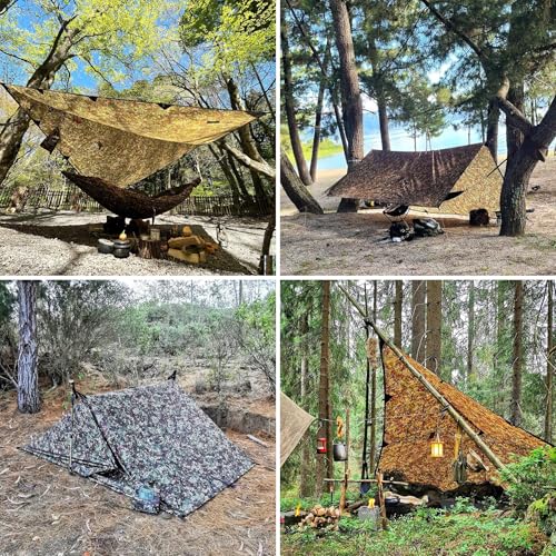 3x3 Waterproof Tarp for Camping and Outdoor Use - Lightweight & Stormproof