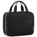 BAGSMART Toiletry Bag - Water-Resistant Travel Organizer with Hanging Hook | Medium Black Cosmetic Bag