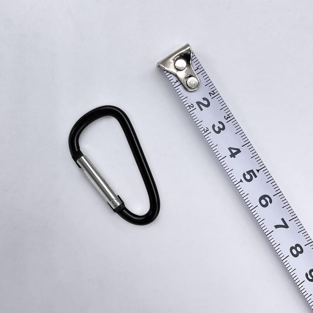 Skiennix 30PCS Aluminum Carabiner Clips - Durable D Shape Spring Snap Hooks with Keyring Keychain