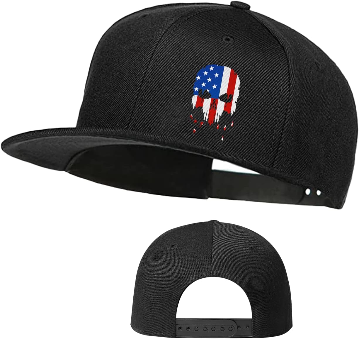 Snapback Hat - Black Baseball Cap for Men & Boys | Stylish Flat Bill Trucker Cap Gift for Teens