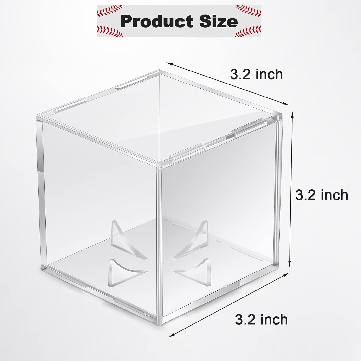 Skiennix 18 Pcs Baseball Display Case - Clear UV Protected Acrylic Cube Box for Official Size Balls