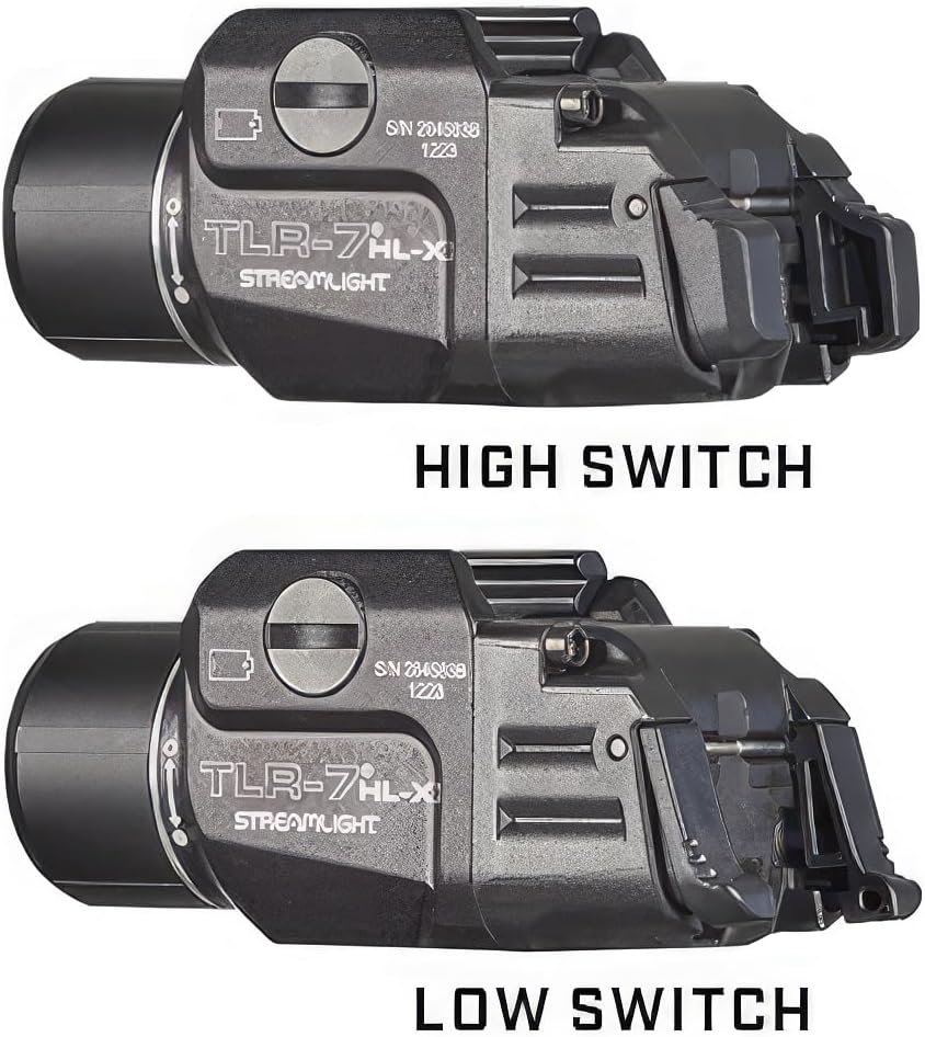 Streamlight TLR-7 HL-X USB Weapon Light - 1000 Lumen, 22000 Candela, Rechargeable, Black