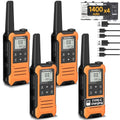 Walkie Talkies Long Range for Adult, Rechargeable Walkie Talkies 4 Pack Baofeng F22 Portable FRS Two Way Radio with 1400mAh Battery USB-C Charger Flashlight NOAA Weather Radio for Camping Hunting Gear