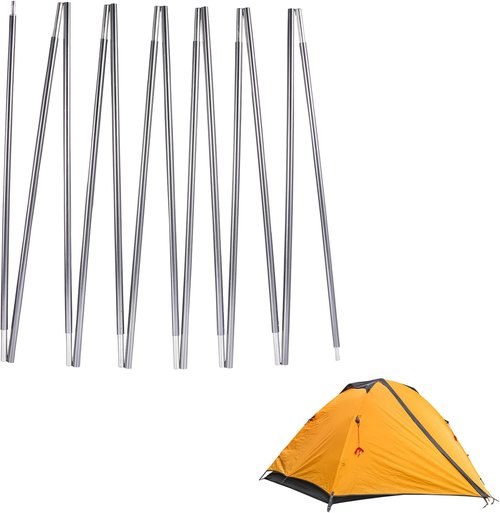 7001 Aluminum Alloy Tent Poles Replacement - Lightweight Preassembled Rods in Gray