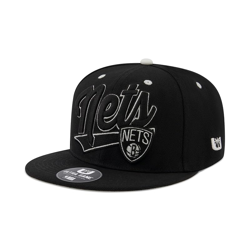 Ultra Game NBA Official Adjustable Hat Cap - Team Color, Brooklyn Nets, One Size