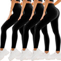 SINOPHANT Leggings for Women - Buttery Soft High Waisted Full Length Yoga Pants | 4 Pack Athletic Wear