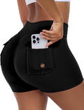 SEASUM Women's Pocket Shorts - 3"/4.5" Scrunch Butt Cargo Yoga Shorts for Booty Lifting Gym Wear