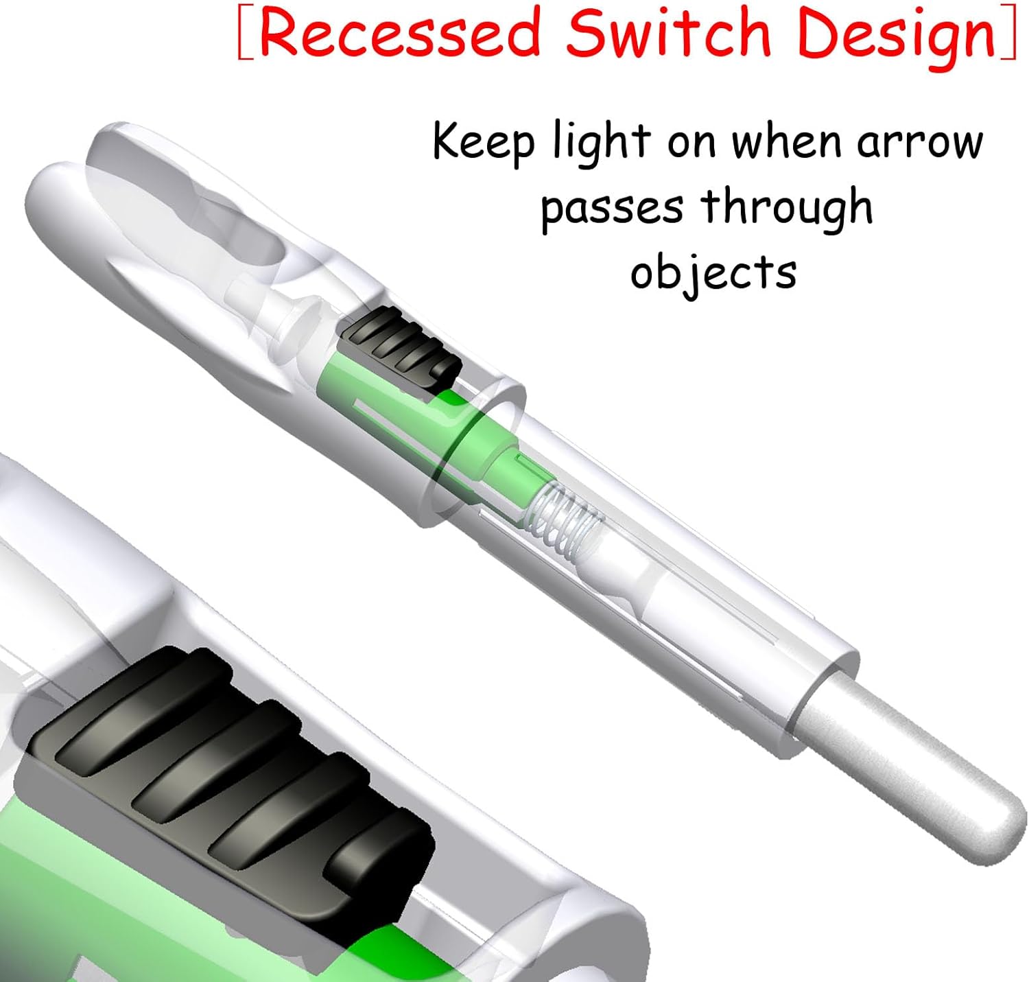 Reikawa G X H S GT Lighted Nocks - LED Arrow Nocks for Archery | 6-Pack with Multiple Sizes