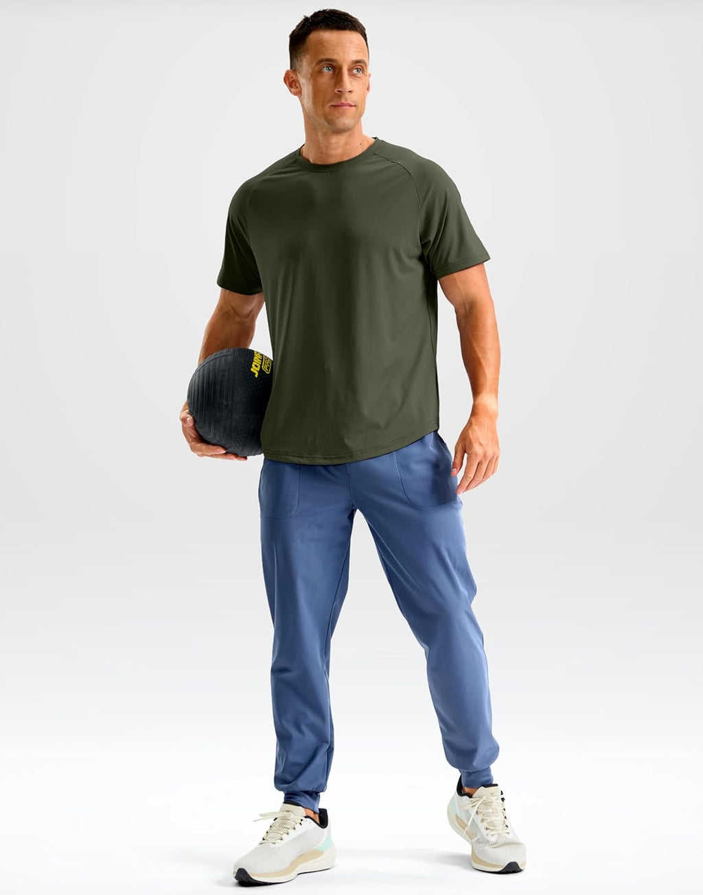 Soothfeel Men's Quick Dry Athletic Running Shirts - Short Sleeve Moisture-Wicking Gym Tees