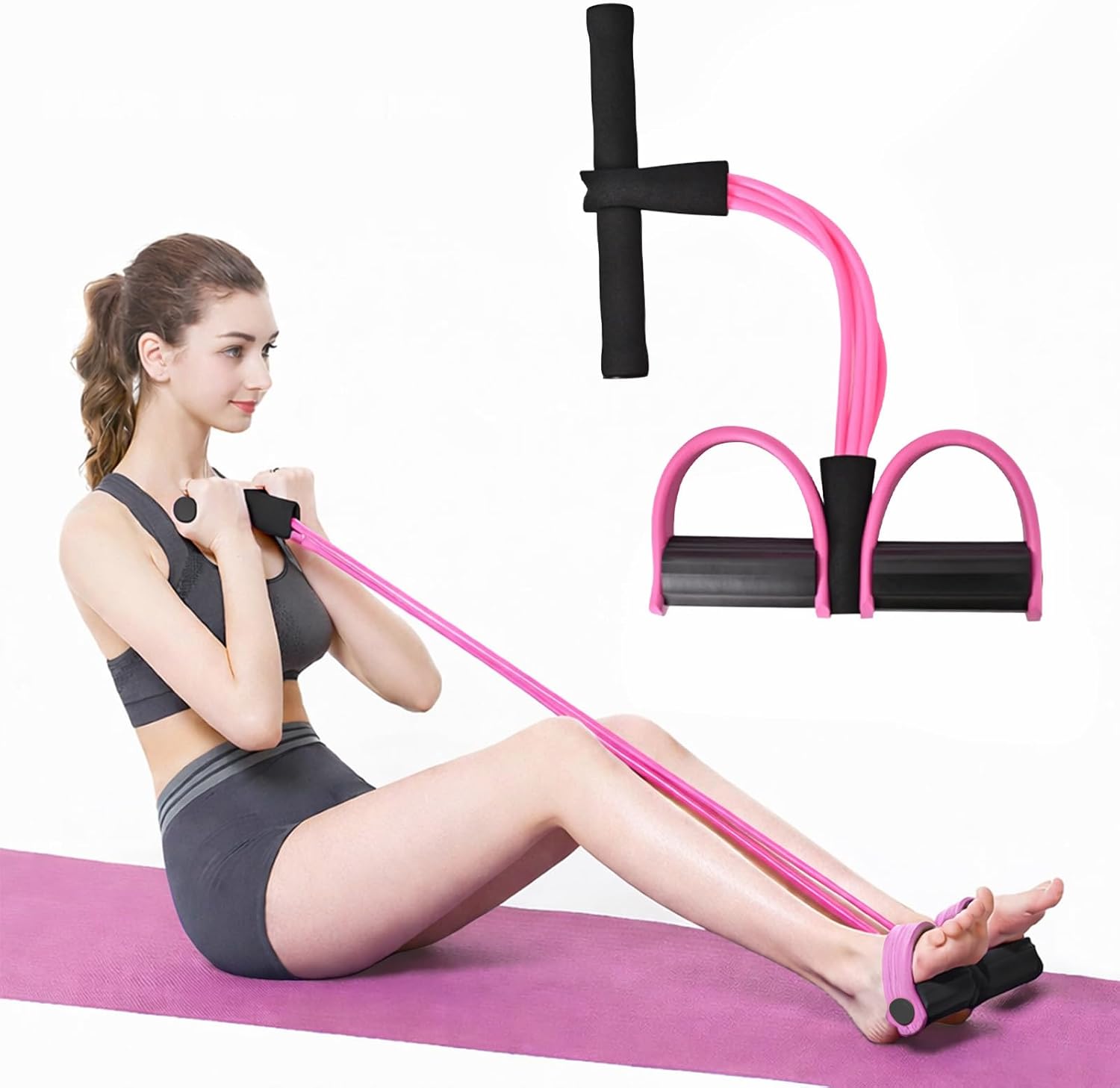 Skiennix Resistance Bands - Multifunctional Elastic Yoga Pedal Puller for Total Body Toning | 6 Tubes