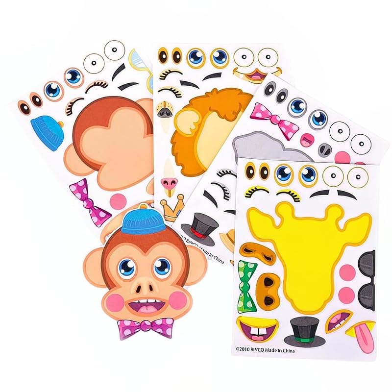 Make Your Own Zoo Animal Sticker Set - 12 Sheets Per Order