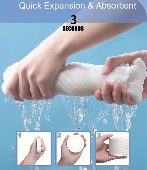 NOVGYXKM 12 Packs Large Compressed Towel 56'' x 28'' Disposable Cotton Bath Towels Portable Thick Paper Towel Reusable Suitable for Hiking Camping Beach Swimming and Traveling (12)