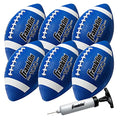 Franklin Kids Grip-Rite 100 Junior Football Blue/White 6 Pack - Youth Size, Durable & Easy Grip
