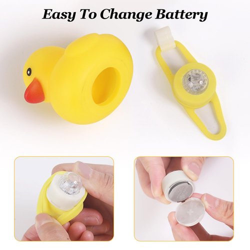 2 Pack Rubber Duck Car Ornaments, Yellow Duck Car Dashboard Decorations Squeeze Duck Bicycle Horns with Propeller Helmet,Bandage and Gold Chain (Bee&Shark)