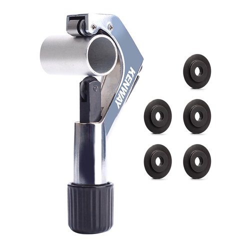 SONZUIA Road Mountain Bike Fork Steerer Seat Post Handlebar Tube Cutter Tool, Bicycle Metal Pipe Cutter Tool with 5pcs Cutter Wheels for Size 1/4"-1-5/8" (6mm-42mm)