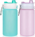 PLTCAT Collapsible Silicone Water Bottle - BPA Free, Lightweight & Leak-Proof | Perfect for Travel, Gym & Hiking