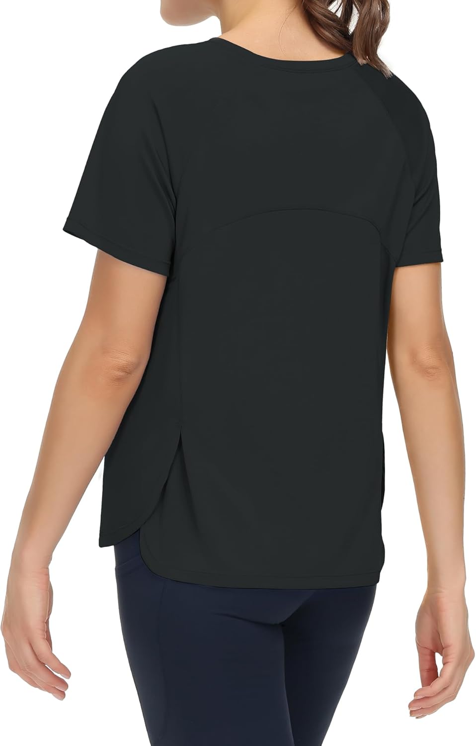 The Gym People Women's Breathable Short Sleeve Workout Shirts - Athletic Yoga Tees with Side Slits