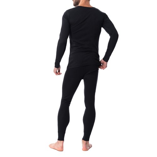 AMERICAN HEAVEN Men's Base Layer Thermal Underwear Set | 100% Cotton | Long Sleeve Top & Pant | Multi Packs