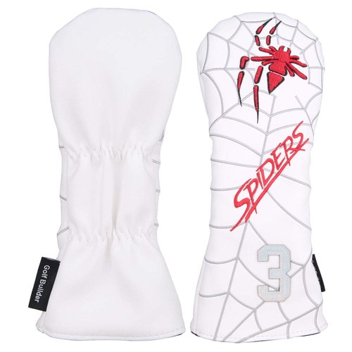 4pcs/Set Spider Embroidery White Golf Club Driver Fairway Wood Hybrid Head Covers 1 3 5 UT Covers
