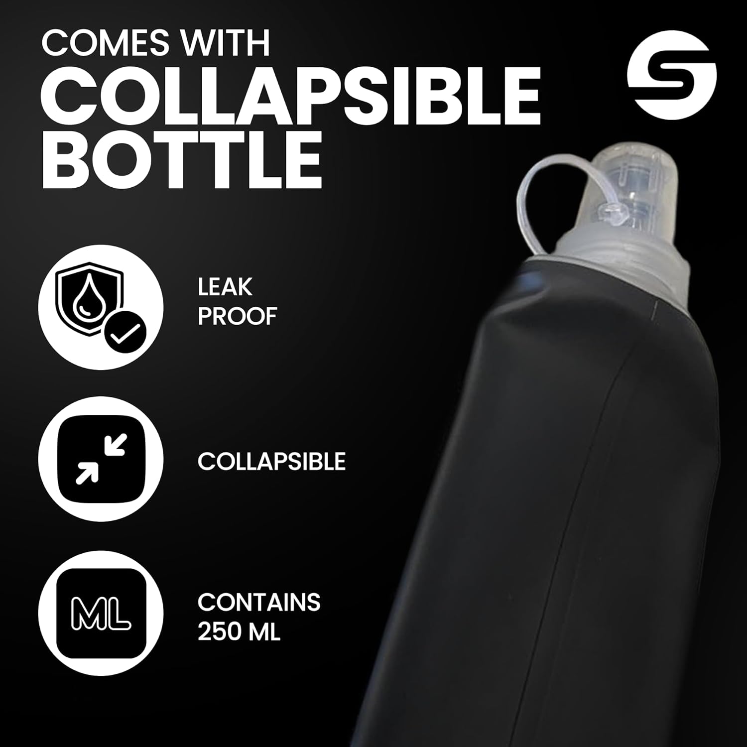 Skiennix Running Chest Pack - Water-Resistant Adjustable Design with Collapsible Bottle & Phone Holder | Perfect for Cycling, Hiking, Workouts