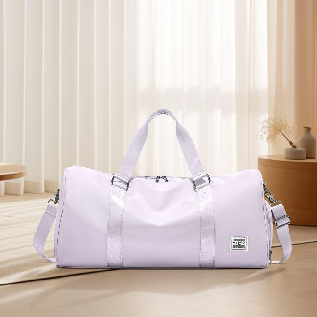 Travel Duffle Bag,Weekender Overnight Bags for Women with Shoes Compartment,Tote Gym Bag Personal Item Carry On Bag for Travel Business Trips Sport Hospital Dance Purple