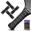 ALIEN PROS Pickleball Overgrip (4-Pack) with Ridges for Better Grip Control - Precut and Dry Feel Pickleball Grip Tape - Non-Slip Pickleball Paddle Grip Tape for High Performance (Ridged Dry, Black)