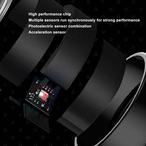 Smart Ring Health, Health Ring to Monitor Fitness Pedometer Sleep Data, Remotely Take Photo, IP68 Smart Health Ring for Men Women, Blue (9)