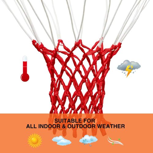 KATOP Premium Quality Professional Heavy Duty Basketball Net Replacement - All Weather Anti Whip,Fits Standard Indoor or Outdoor Rims - 12 Loops