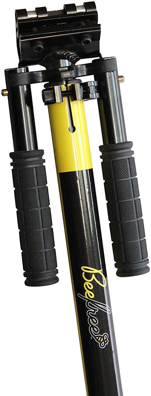 Bee Free XLT Adjustable Handlebar Kick Scooter for Adults and Teens, Yellow, Foldable, Anti-Shock Suspension, Rear Foot Brake, 12+