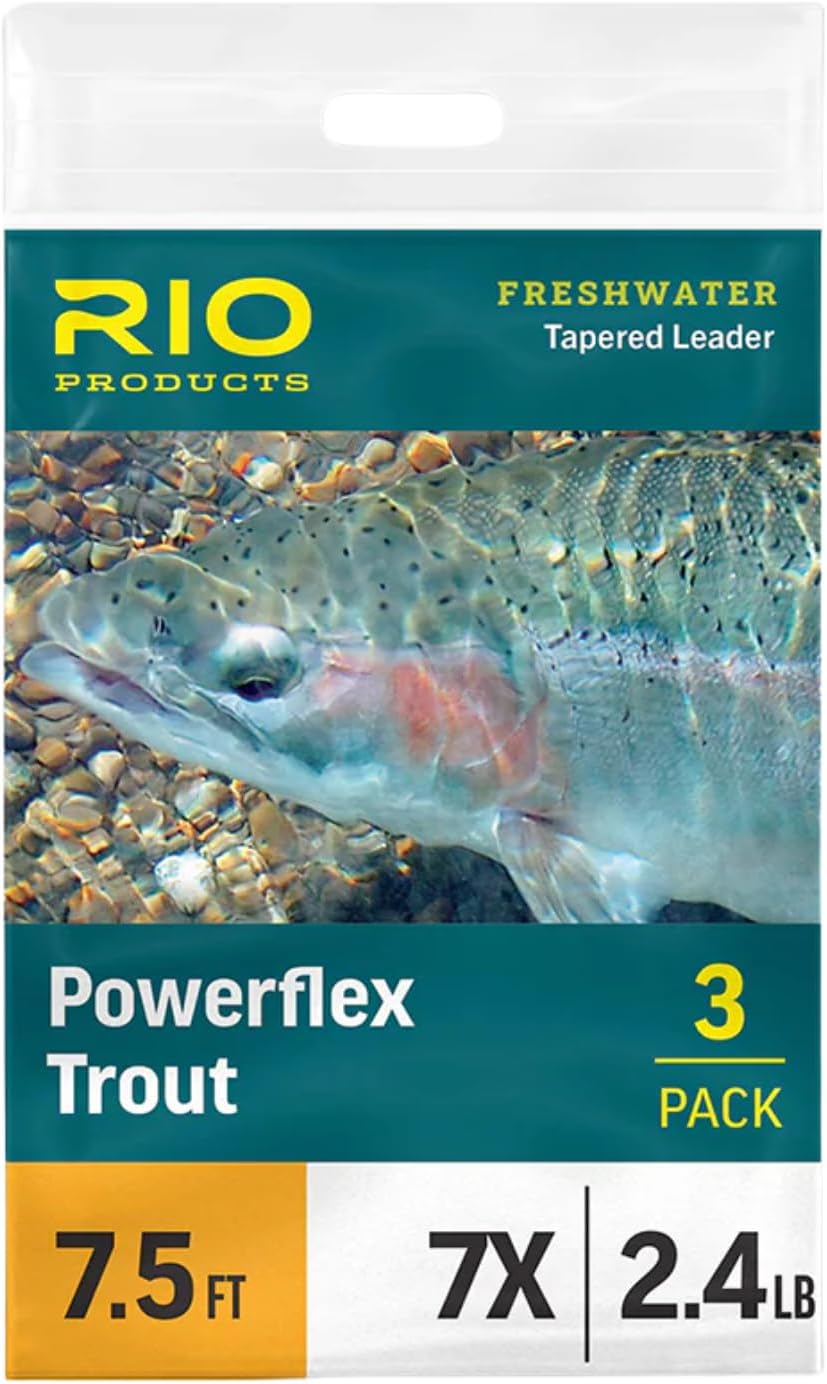 RIO Products Powerflex Trout Leaders - Durable 3-Pack for Enhanced Fishing Performance
