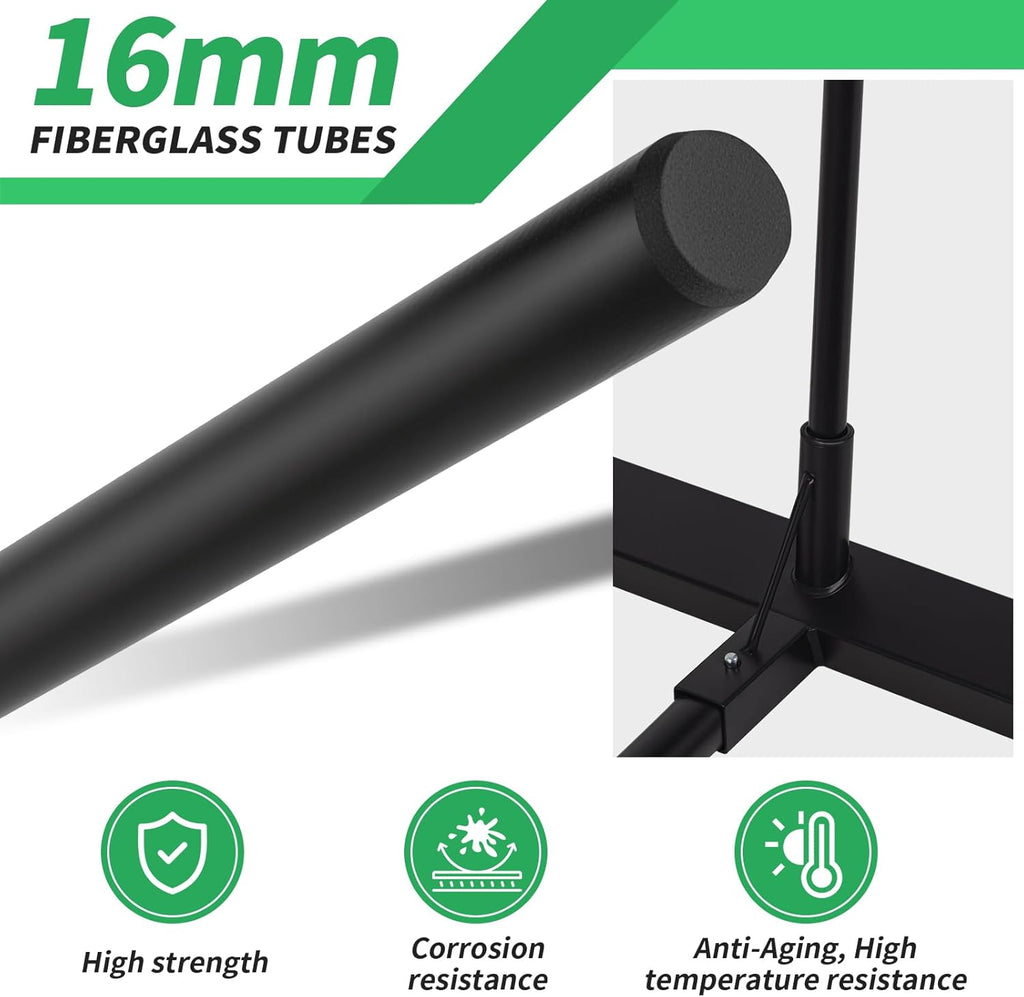 Portable Volleyball Net - 5-Height Adjustable Backyard Set with Widened Base & Carry Bag | 12ft/14ft
