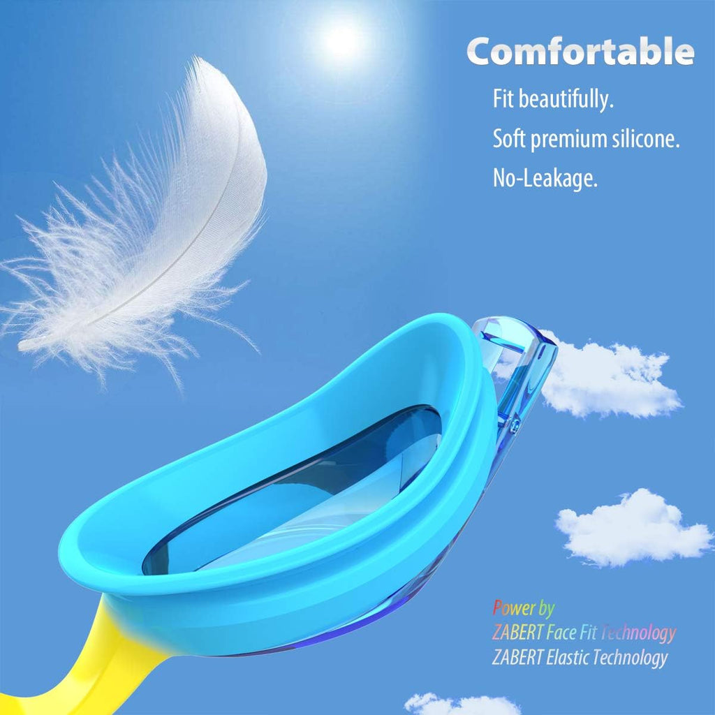 Skiennix Kids Swimming Goggles - Anti-Fog & 100% UV Protection | 3-Pack for Ages 3-10