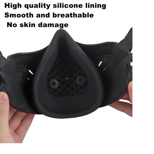 Tactical Airsoft Half Face Masks, Rebel Skull Airsoft Half Face Mask Airsoft Protective Masks for Cs War Game Halloween Party (Black/Silver)