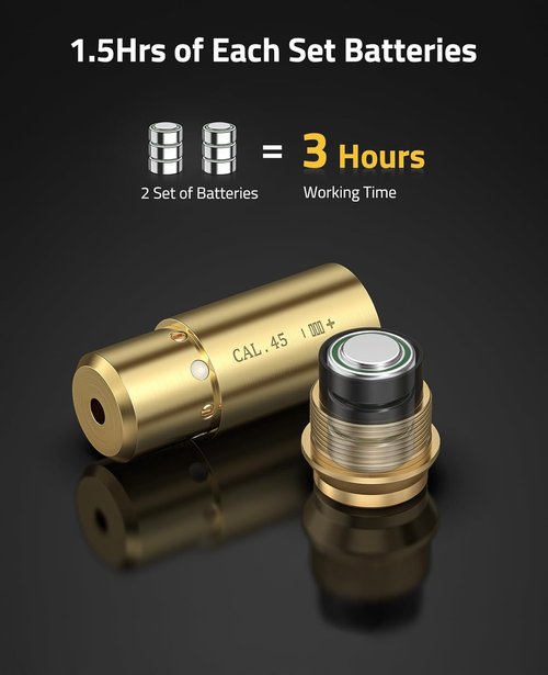 CVLIFE Red Laser Bore Sight - Compatible with 223, 5.56mm, 9mm, .243, .308, 12 Gauge, 7.62x39mm, .45 ACP - Batteries Included
