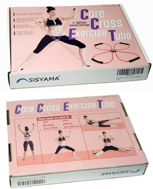 SISYAMA Core Cross Workout Pilates Reformer Exercise Resistance Cords Loop Tube Bands
