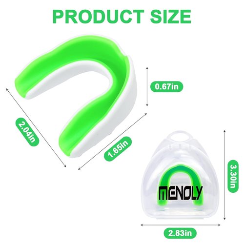 MENOLY Kids Mouth Guard - BPA Free Toddler Protection with Portable Case | Ideal for Sports Like Football, Basketball, MMA, and More