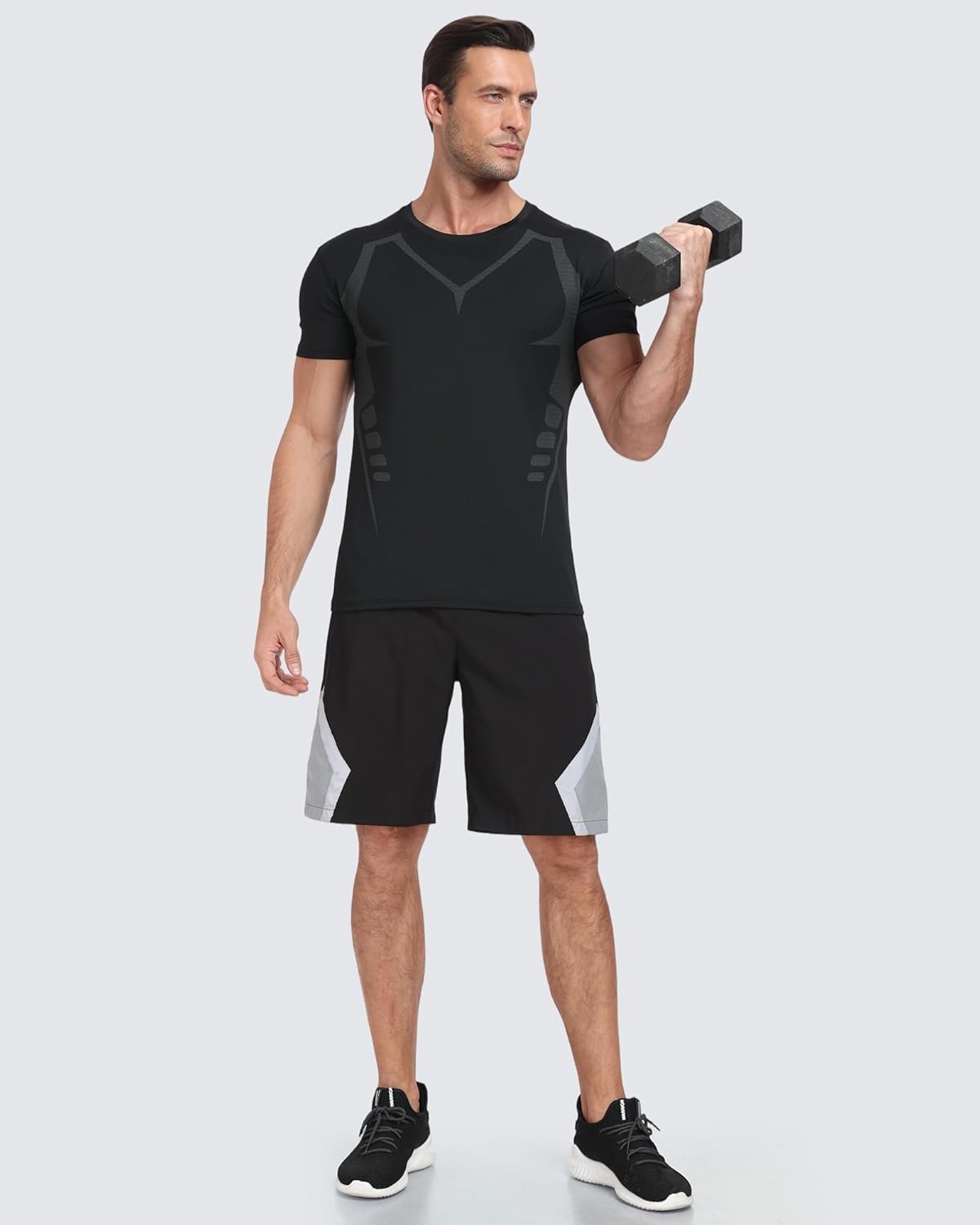 Skiennix Workout Shirts for Men - Quick Dry Athletic Gym T-Shirt for Running | Breathable Outdoor Training