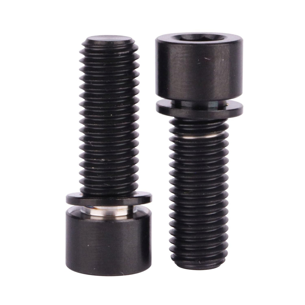 UHDFBDHF Titanium Screw M7x20mm Bolt with Washer Allen Hex Cylindrical Head Bolts for Bicycle Stem Pack of 6 (Black)