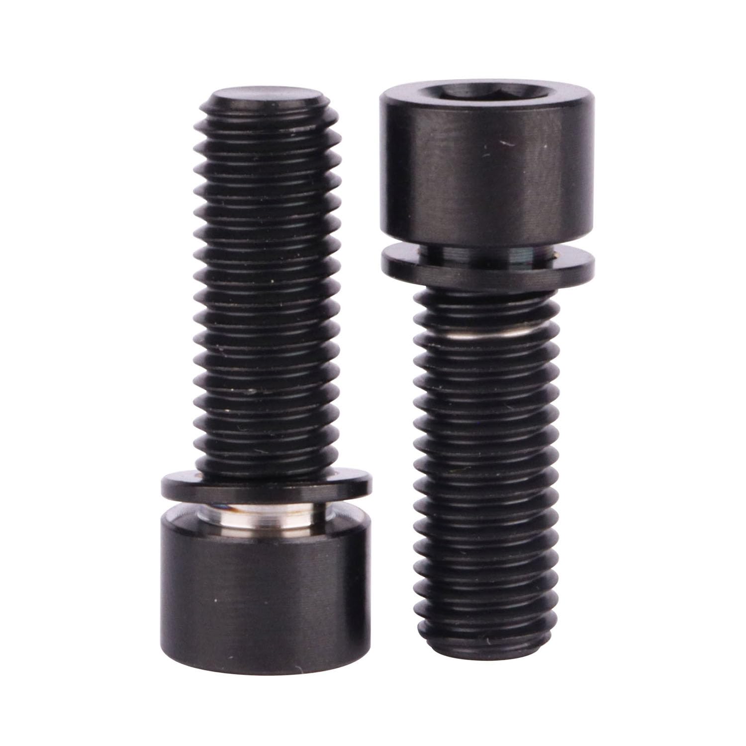 UHDFBDHF Titanium Screw M7x20mm Bolt with Washer Allen Hex Cylindrical Head Bolts for Bicycle Stem Pack of 6 (Black)