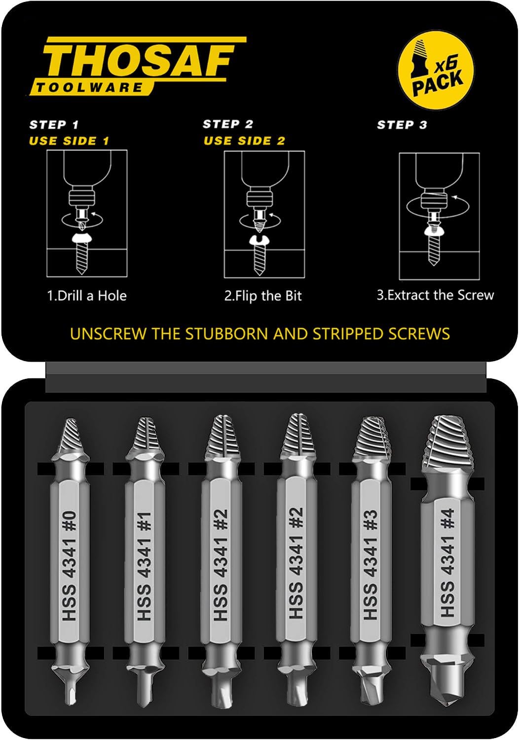 Regine Switzerland Damaged Screw Extractor Set - Easy Removal Tool for Stripped Screws & Bolts | Perfect Gifts for Dad