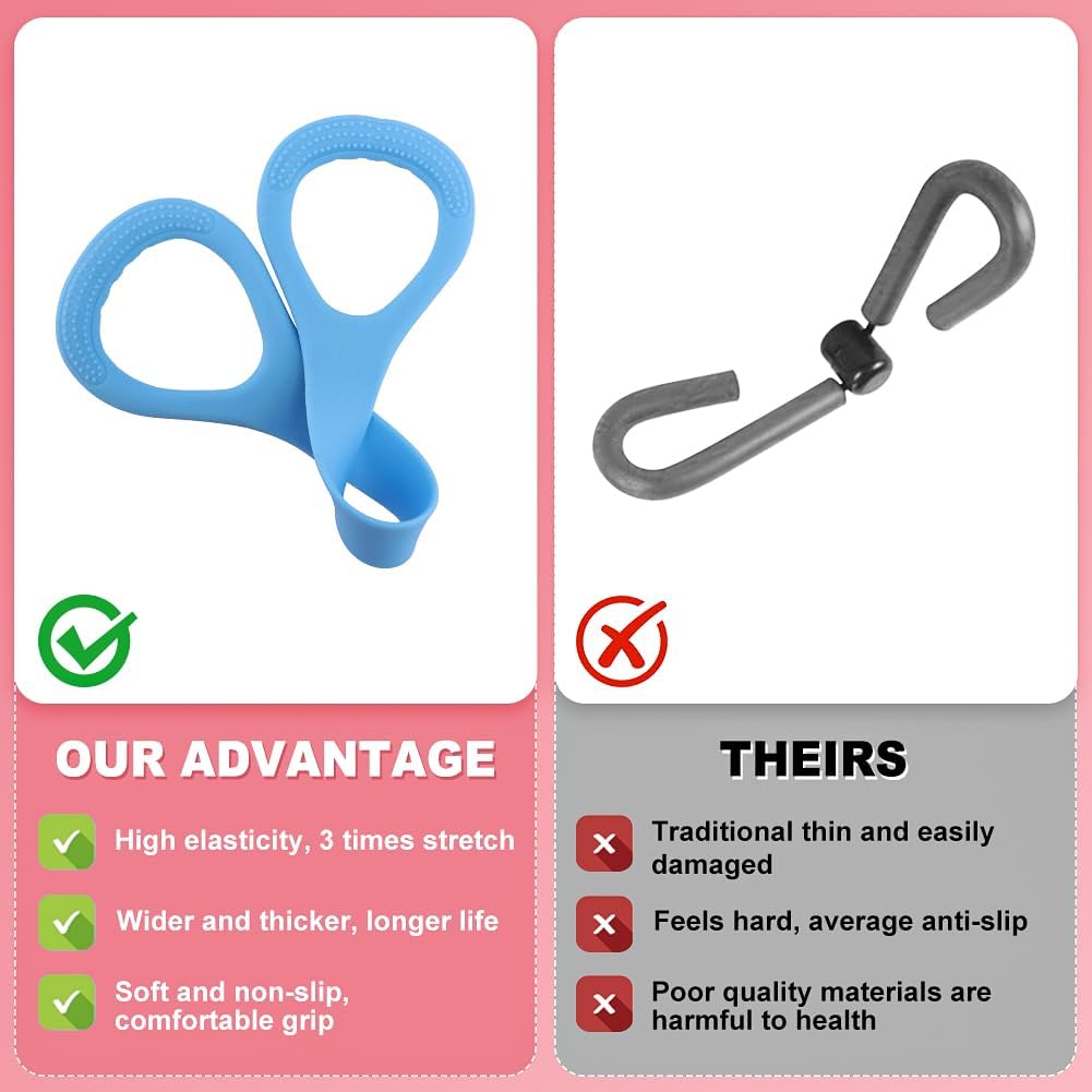 Skiennix Figure 8 Resistance Bands - 3-Piece Elastic Workout Set for Women | Perfect for Yoga & Stretching