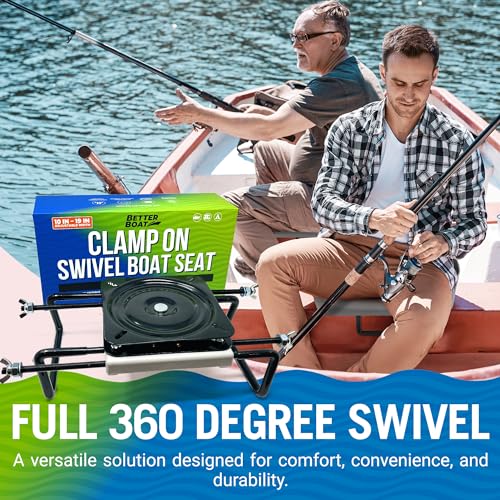 Better Boat Clamp On Boat Seat Swivel Mount 9-18.5 Inch Pack of 2 for Jon & Aluminum Boats