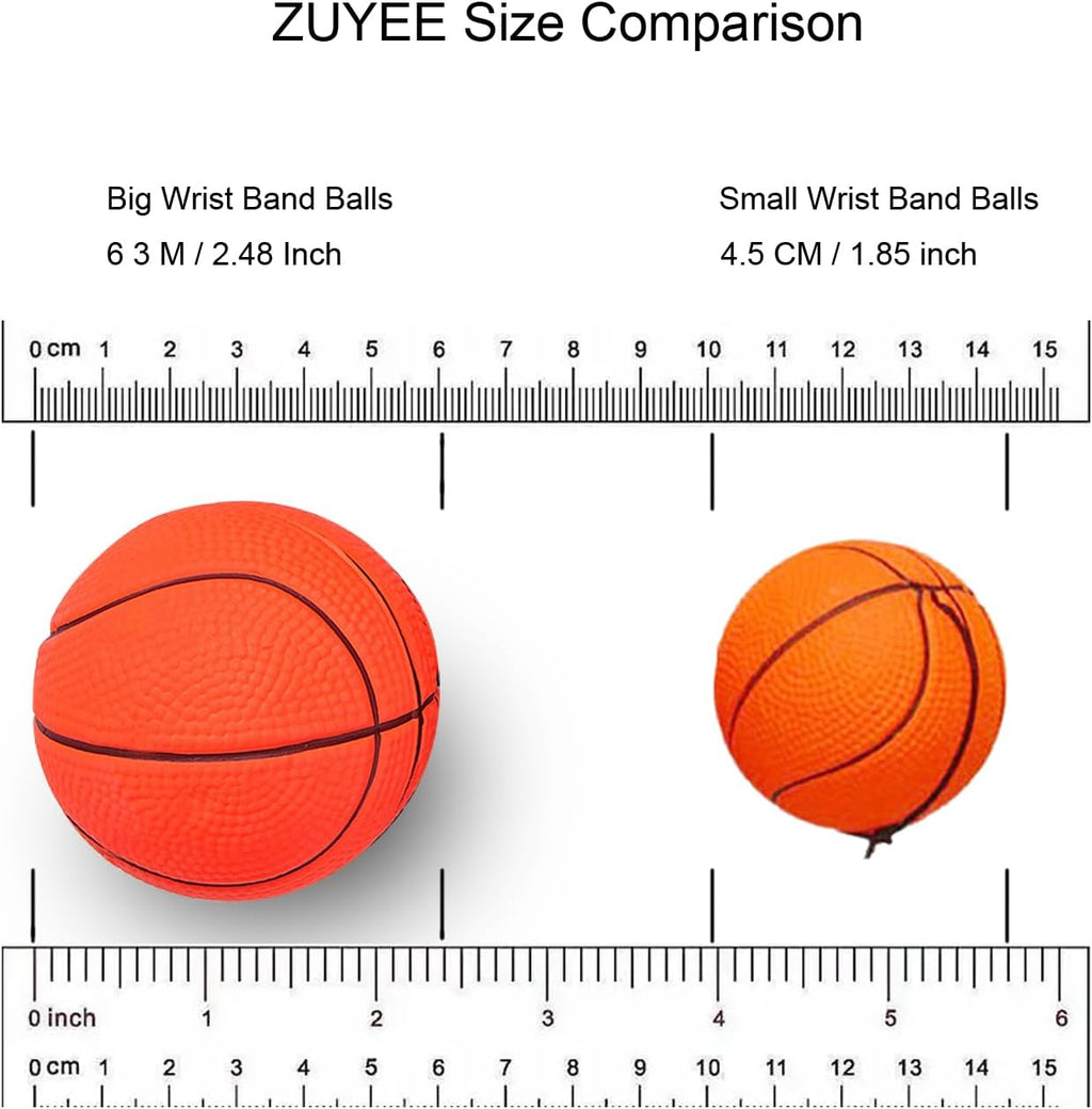 ZUYEE Wrist Return Balls - 1.85 Inch Rubber Rebound Balls for Sports | Perfect Gift for Kids