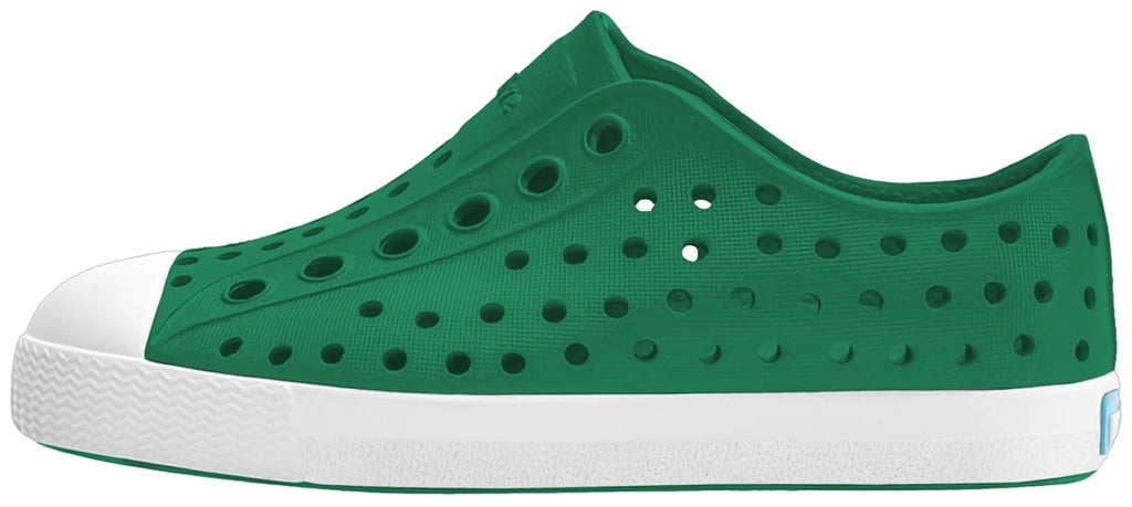 Native Shoes Unisex-Kids Jefferson Sneakers, Hunter Green/Shell White, 7 Toddler
