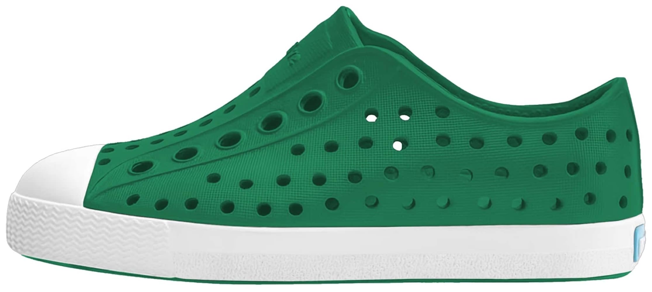 Native Shoes Unisex-Kids Jefferson Sneakers, Hunter Green/Shell White, 7 Toddler