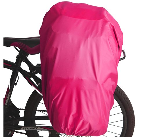 VAOLOAV 100L Bicycle Pannier Saddle Bag Rain Cover Bike Trunk Rain Cover Rose