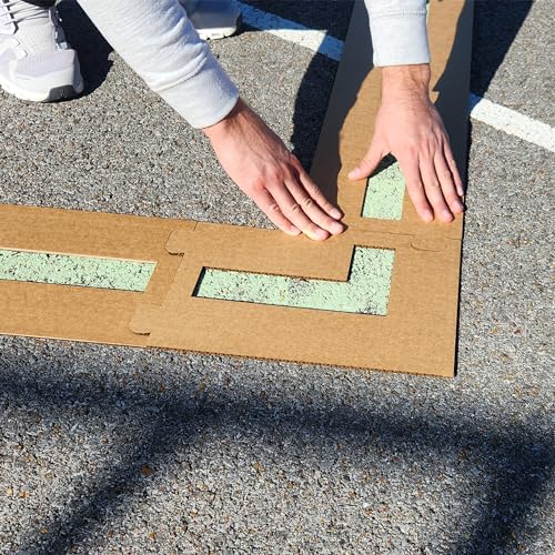 Pickleball Court Marking Kit for Driveway & Backyard - Regulation-Size Stencil & Paint Set